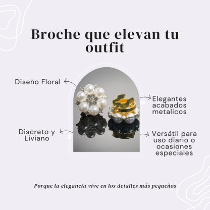Golden Knot – Broche Floral para Elevar tu Camisa