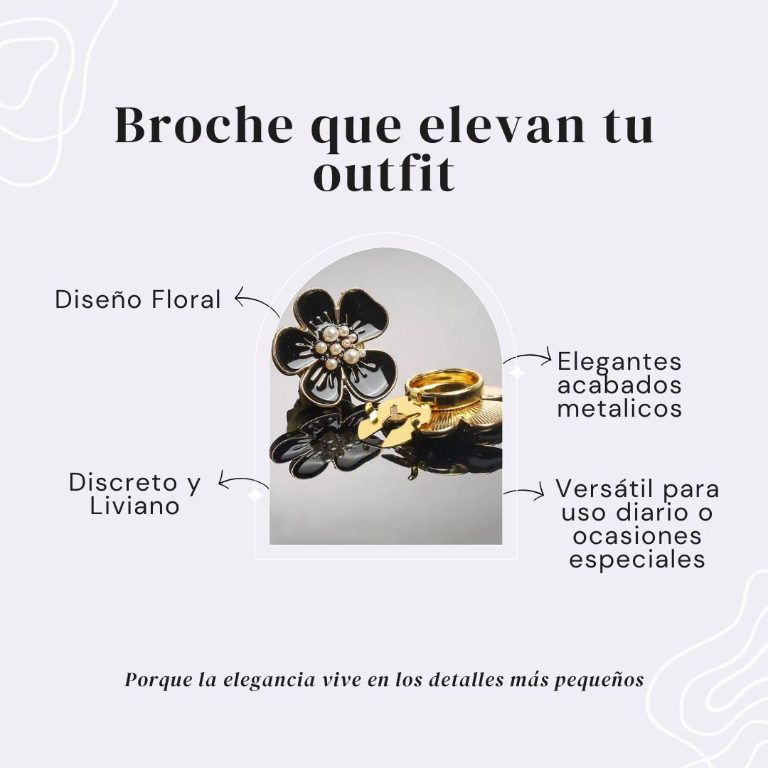 Silk Bloom  – Broche Floral para Elevar tu Camisa
