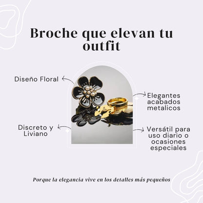 Silk Bloom  – Broche Floral para Elevar tu Camisa