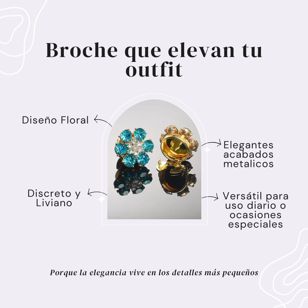 Halo Bloom – Broche Floral para Elevar tu Camisa