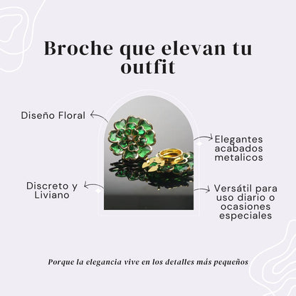 Pearl Whisper  – Broche Floral para Elevar tu Camisa