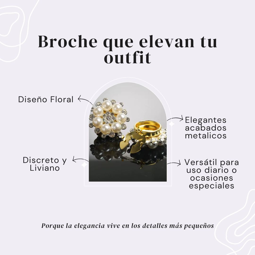 Luna Clip – Broche Floral para Elevar tu Camisa