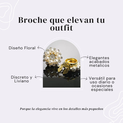 Luna Clip – Broche Floral para Elevar tu Camisa
